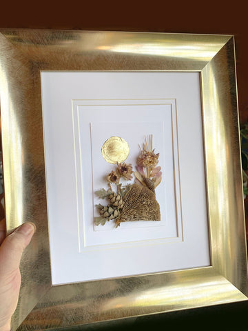 Golden Sun Cottagecore Decor Foraged Dried Flower and Natural Art