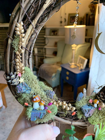 Cottagecore Whimsical Mushroom Butterfly Wreathe Decor