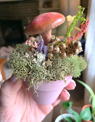 Cottagecore Whimsical Mushroom Planter Pot Decor